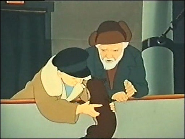 Кадр из мультфильма Каштанка